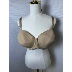 Cacique Smooth Lightly Lined Strapless Bra 46DD Multiway Underwire Tan New